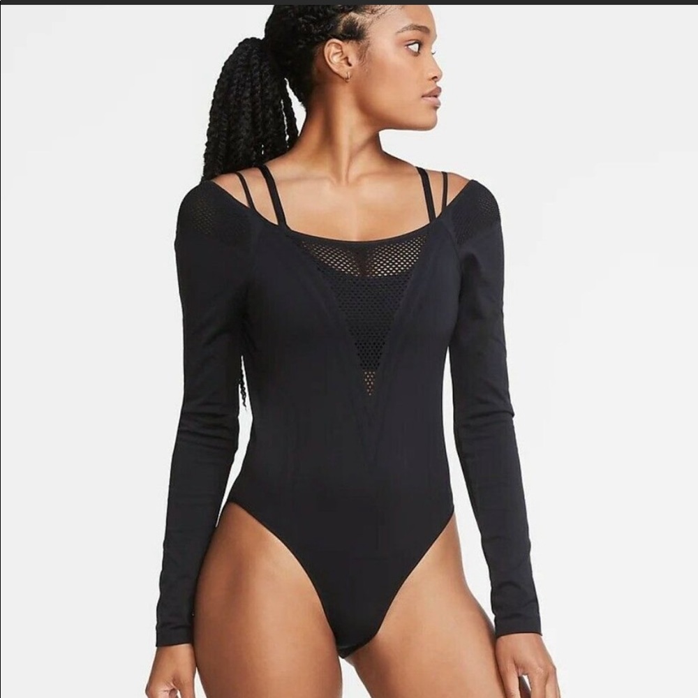 Nike City Ready Seamless Black Bodysuit Women S